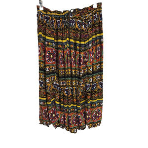 Liz Baker Essentials Vintage Fit For All Colorful Maxi Skirt BOHO Hippie Y2K 90s
